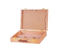 Nishiyuenyi Artist Supply Box Artist Storage Box Desktop Case Sketch Art Supplies Organizer Wooden for Markers Paint Brushes Paints, S