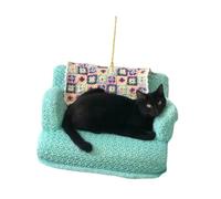 Nishiyuenyi Black Cat Acrylic Ornament for Christmas Tree, Gift for Cat Enthusiasts, Style A