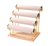 Nishiyuenyi Bracelet Holder Jewelry Organizer Bangle Display Stand Bracelet Displays for Selling, Beige