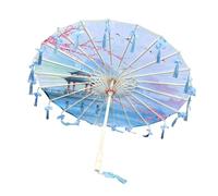 Nishiyuenyi Chinese Umbrella for Women, Handmade, Oriental Umbrella for Village Landscapes, Style F