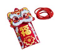 Nishiyuenyi Crossbody Wallet for Chinese New Year with Cartoon Red Packet Design for Spring Festival, Style A