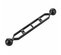 Nishiyuenyi Diving Light Arm Underwater Camera Accessory Twin Ball Mount Arm Aluminum Alloy Buoyancy Support Design Suitable for Photography Video Scuba Activities, Black, 9 Inch