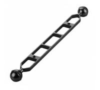 Nishiyuenyi Diving Light Arm Underwater Camera Accessory Twin Ball Mount Arm Aluminum Alloy Buoyancy Support Design Suitable for Photography Video Scuba Activities, Black, 11 Inch