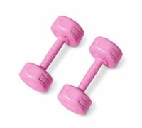Nishiyuenyi Dumbbell Set for Exercise and, Non-Slip Grip, coated dumbbell, Pink, Total 5kg; 2.5kg*2pcs