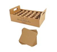 Nishiyuenyi Elegant Confetti Cone Display Set for Special Occasions, 30 Holes Brown