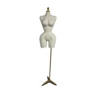 Nishiyuenyi Female Mannequin Torso Display Form Bust Waist Hips Upper Thighs With Stand Smooth Gloss Finish Floor Base suitable for clothing stores photography , color to 3