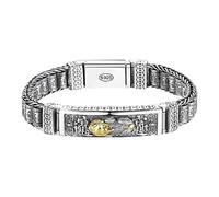 Nishiyuenyi Feng Shui Bracelet, Jewelry Rotating Nostalgic Chinese Pi Yao Bangle, Tibetan Prayer Wheel Bracelet for Anniversary, Birthday, Festival, 18cm