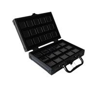 Nishiyuenyi Gemstone Display Box, Portable Case with Sponge Inside, Storage Box for Small Diamond Items, Black