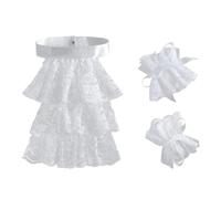 Nishiyuenyi Lace Jabot And Cuff Set, Elegant Decorative Fake Sleeves for Adults