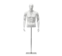 Nishiyuenyi Male Mannequin Torso Display Stand With Iron Support Pole For Sports Shirts Tailored Tops Clothing Store Window Display Smooth Molded Surface Suitable , style to 6