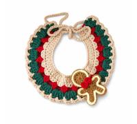Nishiyuenyi Pet Christmas Scarf Accessory, Includes Pet Accessory, Dressing Pets for Christmas, For Winter, B25 Gingerbread Man, Multicolor, S【4-7斤】