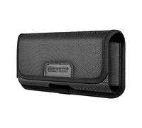 Nishiyuenyi Phone Holster Nylon Phone Belt Clip Full Cover Carry Case Card Holder Shockproof Scratch Resistant Waist Bag Suitable for Camping, Horizontal XXL