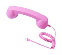 Nishiyuenyi Retro Telephone Handset with Type C Handset, And Speaker. PP Material for Mobile Working And Video Calls, Rose Pink