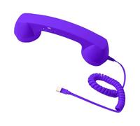 Nishiyuenyi Retro Telephone Handset with Type C Handset, And Speaker. PP Material for Mobile Working And Video Calls, Violet
