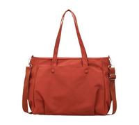 Nishiyuenyi Stylish Tote Handbag Laptop Bag with Pockets Zipper Briefcase Computer Work Oxford Cloth Shoulder Bag Lightweight Suitable for College Commuting, Orange