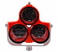 Nishiyuenyi Surveying Total Station Reflector With Bracket Optical Glass Lenses Metal Hardware For Professional Measurement Excavation And Building Work, Red