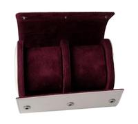 Nishiyuenyi Travel Watch Organizer in Leather, Dustproof Storage Solution for Home and Shop, 2 Grids