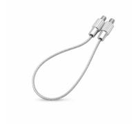 Nishiyuenyi Violin Tailgut Component for 4/4-3/4 or 1/2-1/4-1/8 Sizes, Nylon or Steel Wire Tailgut, for Bowed Strings, Steel Wire Tailgut, 1 piece, 4/4-3/4