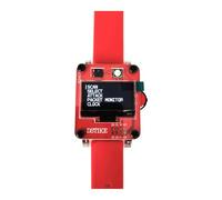 Nishiyuenyi Watch with OLED Display, Detachable Antenna, Protection Circuit, Speaker for Network Development, Secure Application, Red