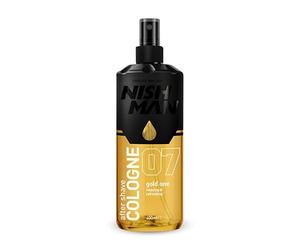 NISHMAN Aftershave Cologne 07 - Gold One 400ml - Refreshing After Shaving Spray Lotion for Men - Scent of Red Tangerine, Mint, Rose Oil, Cinnamon - Mens After Shave Cologne