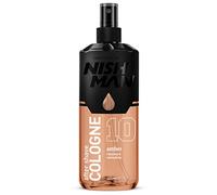 NISHMAN Aftershave Cologne 10 - Amber 400ml - Refreshing After Shaving Spray Lotion for Men - Scent of Vanilla, Sandalwood, Fruity & Floral Notes - Mens After Shave Cologne