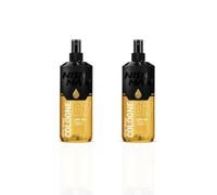Nishman Aftershave Cologne Gold One 07, 400 ml (2 PACK) - Relaxing Refreshing Aftershaving Spray Lotion Kolonya for Men - Citrus Red Tangerine, Mint, Rose Oil, Cinnamon, Grapefruit