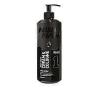 NISHMAN Aftershave Cream Cologne 01 - City Senior 400ml - 2in1 Cream & Cologne, Extra Moisturising Men's After Shave - Refreshing & Cooling Post-Shave Moisturising Spray Lotion