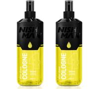 NISHMAN Aftershave - Men's Cologne No.4 Lemon, 400 ml (2 Pack) - Relaxing Refreshing Lemon Aftershave Spray Lotion