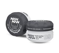 NISHMAN Aqua Gel Wax for Men B9 - Cola 150g - Cola Scent - Natural Shine Look - Ultra High Strong Hold - Long-Lasting Control and Definition