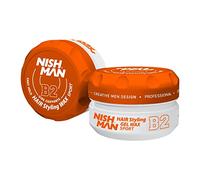 NISHMAN Aqua Gel Wax for Men B2 - Sport 150g - Tropical Fruit Scent - Natural Shine Look - Ultra High Strong Hold - Long-Lasting Control and Definition
