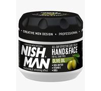 NISHMAN Hand, Face and Body Cream for Men, 300 ml - Olive Oil Extract - Smoothing, Nourishing Moisturizing Refreshing Effect- Contains Shea Butter, Vitamin-E, Urea - Daily Care Cream