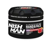 NISHMAN Hand, Face and Body Cream for Men, 300 ml -Smoothing, Nourishing Moisturizing Refreshing Effect- Contains Shea Butter, Vitamin-E, Urea (Fig & Grapefruit)