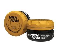 NISHMAN M1 Hair Defining Paste Wax - Matte Paste Argan 100g - Matte Finish, Strong Hold, Adds Volume & Texture - Perfect for Short to Medium Hair