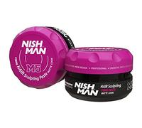 NISHMAN M5 Hair Sculpting Paste Wax - Fibre Paste Matte Look 100g - Matte Finish, Ultra Strong Hold, Adds Volume to Hair
