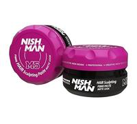 NISHMAN M5 Hair Sculpting Paste Wax - Fibre Paste Matte Look 100g - Matte Finish, Ultra Strong Hold, Adds Volume to Hair
