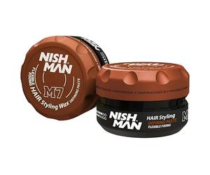 NISHMAN M7 Hair Styling Wax - Defining Paste Flexible Fixing 100g - Matte Finish, Medium Hold, Natural & Flexible Look