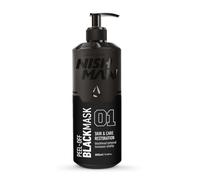 NISHMAN Peel-Off Mask 01 Black 200ml - Charcoal Deep Cleansing Facial Treatment for Blackhead Removal, Pore Detox & Oil Control, All Skin Types
