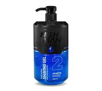 Nishman Shaving Gel with Pump for Men, Women, 1000 ml | Moisturizing and Smooth Shaving Experience | Fresh Active Easy, Refreshing, Smooth Shave (02 Energizing)