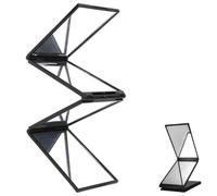 Nishomee Mirror, 4-Way Multi-Angle Folding Mirror for Self Haircutting - Head Back View Available, 360° View for Men & Women, Handheld & Desktop Makeup Mirrors (1)