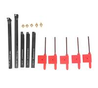 NISHZHU 8mm Shank Indexable Lathe Turning Tool Holder with CCMT060204 DCMT070204 Carbide Inserts for CNC Machine