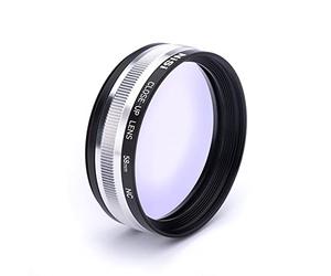 NiSi - 58mm NC Close-Up Lens Kit, Close-Up Macro Lens Filter, 58mm Thread, +5 Diopters, Nano Coating, Optical Glass, w/Protective Case, 49mm & 52mm Adapter Rings - Camera Accessories for Photography