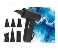 NISITEM 6-Nozzle Cordless Art Blower - Variable Speed for Resin, Acrylic Pouring & Dutch Pours, Lightweight & Floetrol Compatible