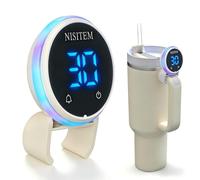 NISITEM Drink Water Reminder for Stanley Cup 2.0 30oz 40oz - Water Bottle Reminder to Drink, Hydration Tracker Timer Clip, Smart Water Reminder Device, LED Beep Alert, USB-C Stanley Accessory