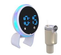 NISITEM Hydration Reminder for Stanley 2.0 30-40oz Tumblers - Clip-On with Smart Alarms, Auto-Pause, LED Alerts, 6 Tones, 4 Volumes