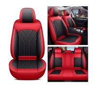 NISMIA Car Seat Covers Full Set 5 Seat for Volkswagen Touran 2004-2015, Leather Seat Covers Luxury Seat Cover Front and Rear Seat Protectors, Leather Car Seat Covers Waterproof(D(Red-black))