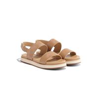 Nisolo Women's Go-To Flatform Sandals, Summer/Spring Casual, 1" Added Height, Soft Interior Lining, Memory Foam Insoles for Comfort, Easy Hook & Loop Closure, True to Size, Almond, 5 UK