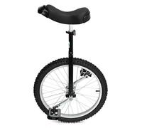 Nisorpa 20" Inch Unicycle Classic Black One Wheel Bike with Anti-Skid Alloy Rim and Pedal Adjustable Height Cycling for Kids Adults Beginner Outdoor Indoor Sports Entertainment Exercises Balance Fun