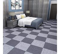 Nisorpa 20pcs Carpet Tiles 50x50 cm,Peel & Stick Carpet Floor Tiles Hard Wearing Anti-Slip Square Premium Flooring Tiles Rug with PVC Backing for Home Commercial Retail Office (Light Grey)