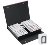 Nisorpa 40x30mm Chinese Majong Set,Solid Structure Mah Jongg Game,144PC Large Mahjong Tile Set Complete Majong Game Sets for Travel Party Family 麻将（40x30mm）