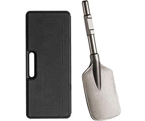 Nisorpa Clay Spade for Breaker, 1-1/8" Hex Shank Clay Spade, Jack Hammer Clay Spade Shovel Bit with Carrying Case, Spade Chisel Bits Chrome Steel for Electric Breaker 17.3" × 5.3"